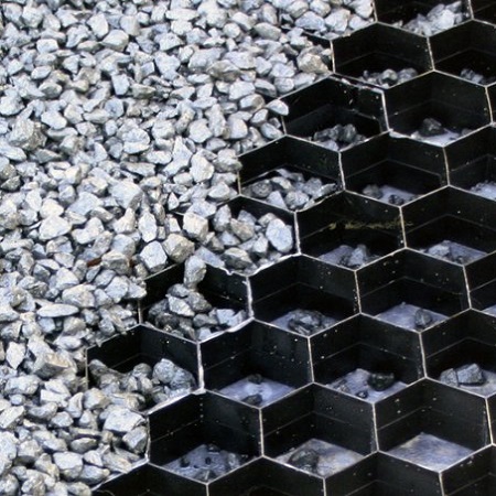 GRINDMAT ECCOGRAVEL - hoogte: 4 cm - GRIJS